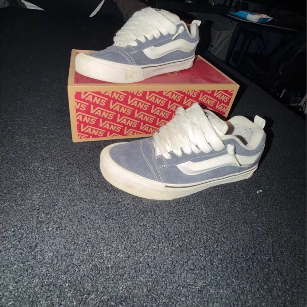 Vans Gray and White Sneakers size 9/half